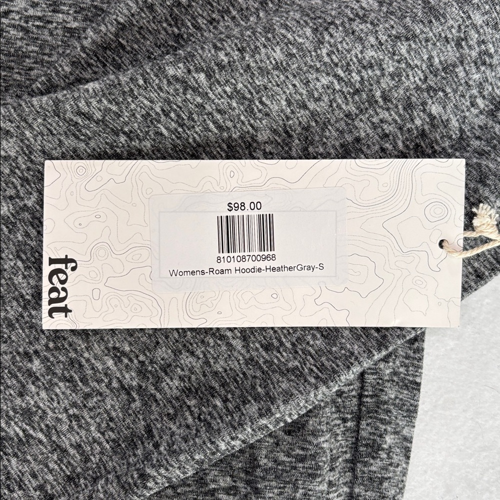 feat hoodie Heather Gray Roam drawstring women’s small, XL soft cozy warm new - Picture 6 of 9